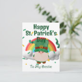 Gelukkig St. patrick's dag Lucky Shamrocks Simple Feestdagenkaart (Staand voorkant)