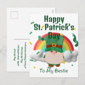 Gelukkig St. patrick's dag Lucky Shamrocks Simple Feestdagenkaart (Voorkant / Achterkant)