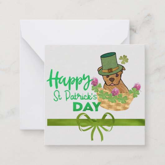 Gelukkig St. Patrick's Dag Notitiekaart Notitiekaartje (Voorkant)