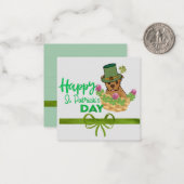 Gelukkig St. Patrick's Dag Notitiekaart Notitiekaartje (Voorkant / Achterkant in situ)