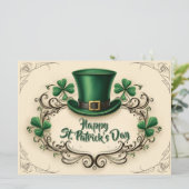 Gelukkig St. Patrick's Dag Shamrock Ontwerp (Staand voorkant)