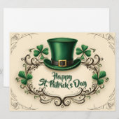 Gelukkig St. Patrick's Dag Shamrock Ontwerp (Voorkant / Achterkant)