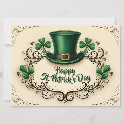 Gelukkig St. Patrick's Dag Shamrock Ontwerp (Voorkant)