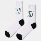 Gelukkig St. Patrick's Day Argyle Patroon Tekst Sokken (Links)
