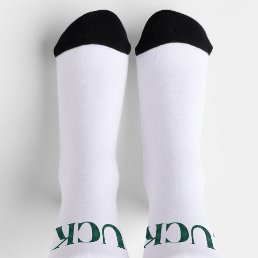 Gelukkig St. Patrick's Day Argyle Patroon Tekst Sokken (Top)