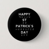 Gelukkig St Patrick's Day ASL Deaf Awareness Ronde Button 5,7 Cm (Voorkant)