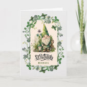 Gelukkig St. Patrick's Day. Cute Irish Gnomen Cust Kaart (Voorkant)