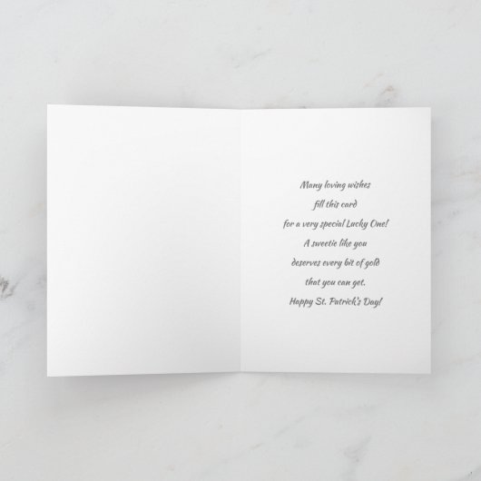 Gelukkig St. Patrick's Day. Cute Irish Gnomen Cust Kaart (Binnen)