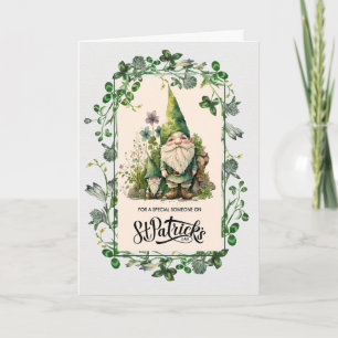 Gelukkig St. Patrick's Day. Cute Irish Gnomes Kaart