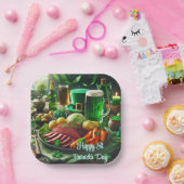 Gelukkig St. Patrick's Day diner papieren bord (Feest)