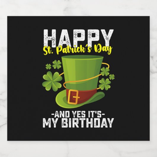 Gelukkig St Patrick's Day en ja, het is mijn verja Bier Etiket (Enkel label)