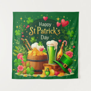 Gelukkig St. Patrick's Day Feestelijke Viering Wandkleed