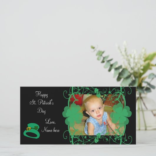 Gelukkig St. Patrick's Day Fotokaart (Staand voorkant)