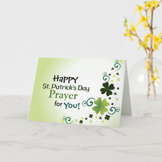 Gelukkig St. Patrick's Day Gebed voor u Kaart (Gele Bloem)