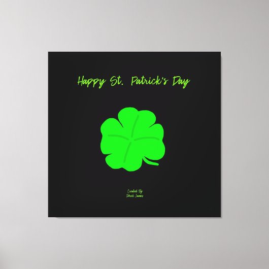 Gelukkig St. Patrick's Day gewikkeld doek Canvas Afdruk (Voorkant)