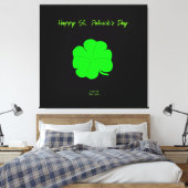Gelukkig St. Patrick's Day gewikkeld doek Canvas Afdruk (Insitu (Slaapkamer))