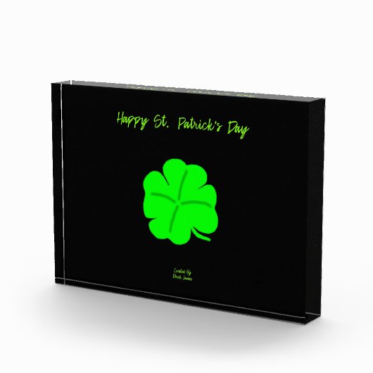 Gelukkig St. Patrick's Day horizontaal fotoblok (Rechts)