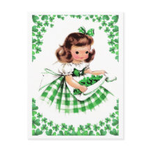 Gelukkig St. Patrick's Day.  Iers meisje