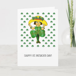 Gelukkig St. Patrick's Day. Iers meisje Kaart