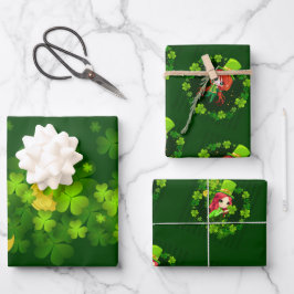 Gelukkig St. Patrick's Day. Inpakpapier Vel