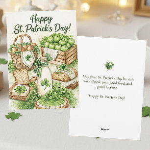 Gelukkig St. Patrick's Day kaart   Ierse cottage