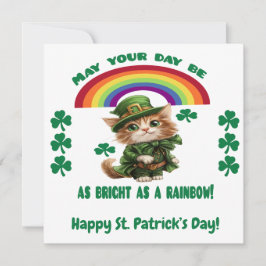 Gelukkig St. Patrick's Day Kaart | Leprechaun Kat