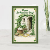 Gelukkig St. Patrick's Day kaart | Lucky Irish Cot (Voorkant)