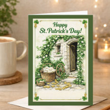 Gelukkig St. Patrick's Day kaart | Lucky Irish Cot