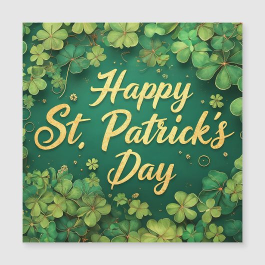 Gelukkig St. Patrick's Day Klaverontwerp (Voorkant)