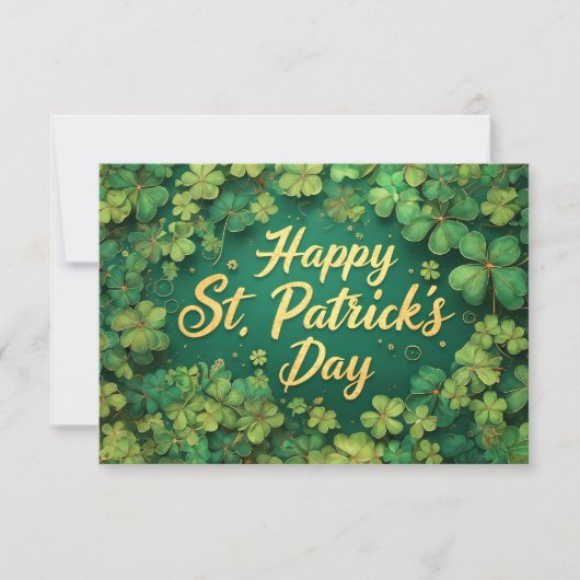 Gelukkig St. Patrick's Day Klaverontwerp (Voorkant)