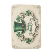 Gelukkig St. Patrick's Day Klaverontwerp Badmat (Voorkant Verticaal)