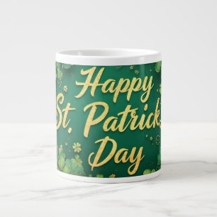 Gelukkig St. Patrick's Day Klaverontwerp Grote Koffiekop