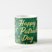 Gelukkig St. Patrick's Day Klaverontwerp Koffiemok (Center)