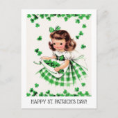 Gelukkig St. Patrick's Day.  klein Iers meisje Briefkaart (Voorkant)