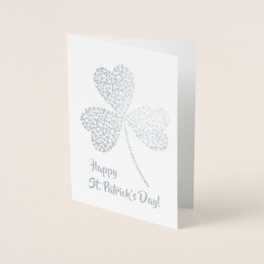 Gelukkig St. Patrick's Day.  klein Iers meisje Folie Kaarten (Voorkant)