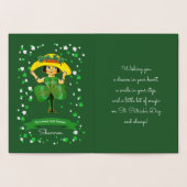 Gelukkig St. Patrick's Day.  klein Iers meisje Folie Kaarten (Binnen)