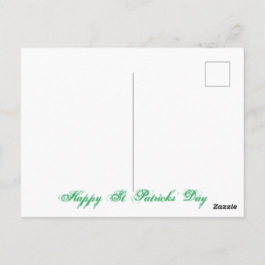 Gelukkig St. Patricks' Day klein meisje Briefkaart (Achterkant)