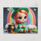 Gelukkig St. Patricks' Day klein meisje Briefkaart (Voorkant)