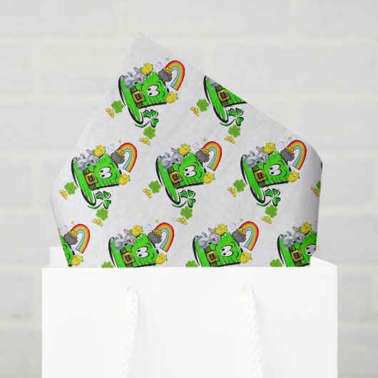 Gelukkig St. Patrick's Day Konijn Tissuepapier (Cadeauzakje)