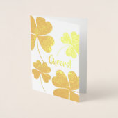 Gelukkig St. Patrick's Day. Little Fairy Irish Gir Folie Kaarten (Voorkant)