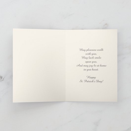 Gelukkig St. Patrick's Day. Lucky Charms Kaart (Binnen)