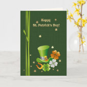 Gelukkig St. Patrick's Day. Lucky Charms Kaart (Gele Bloem)