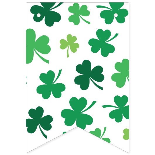 Gelukkig St. Patrick's Day. Lucky Clover. Vlaggetjes (Derde vlag)
