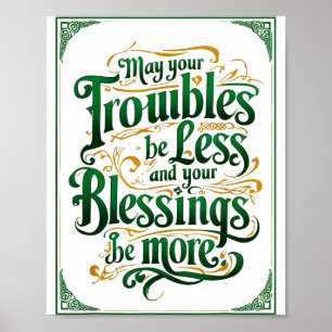Gelukkig St. Patrick's Day Motiverende Citaat Kled Poster