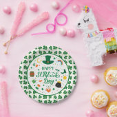 Gelukkig St. Patrick's Day Party Papieren Bordje (Feest)