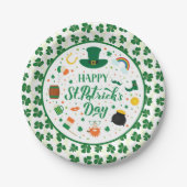 Gelukkig St. Patrick's Day Party Papieren Bordje (Voorkant)