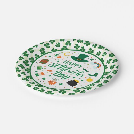 Gelukkig St. Patrick's Day Party Papieren Bordje (Gekanteld)
