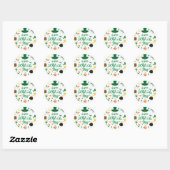 Gelukkig St. Patrick's Day Party Ronde Sticker (Vel)