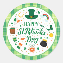 Gelukkig St. Patrick's Day Party Ronde Sticker