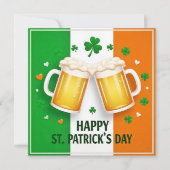 Gelukkig St. Patrick's Day Platte Vakantiekaart Feestdagenkaart (Voorkant)